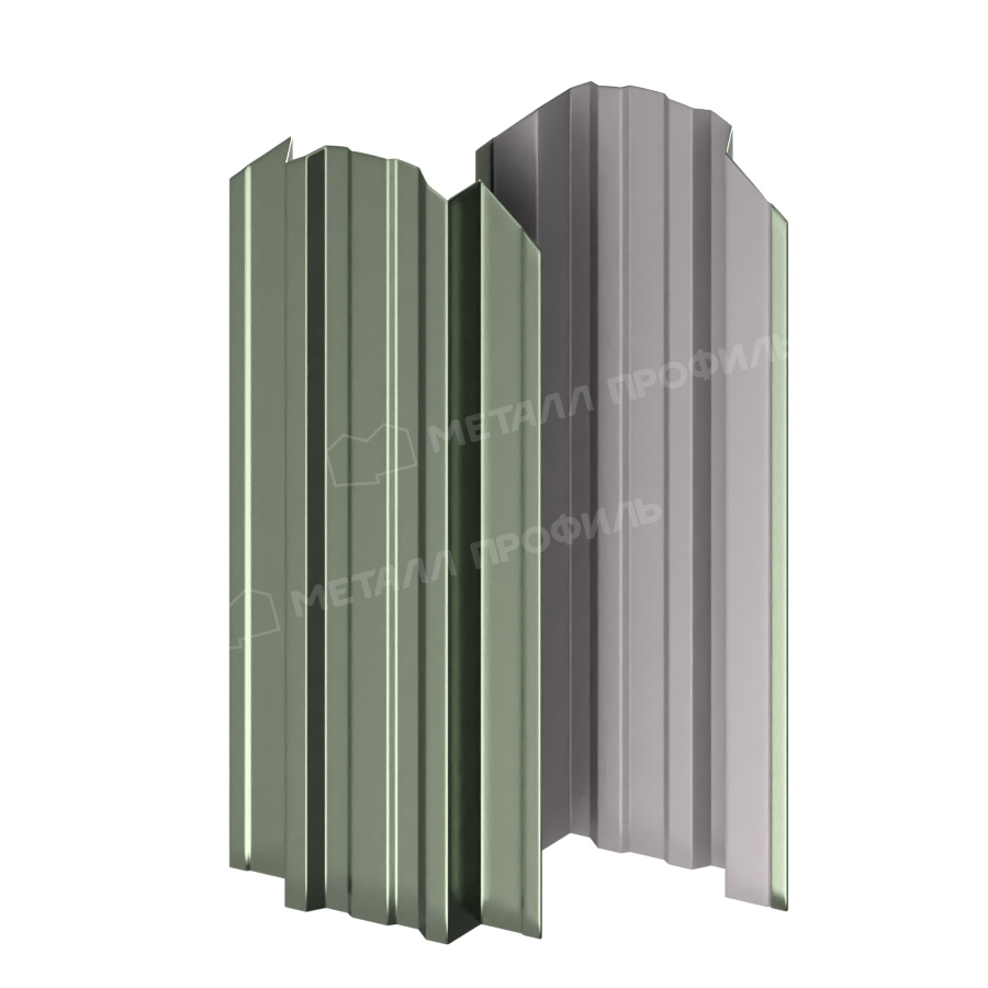 Штакетник металлический МП TRAPEZE-O 16,5х118 (PURMAN-20-Tourmalin-0.5)