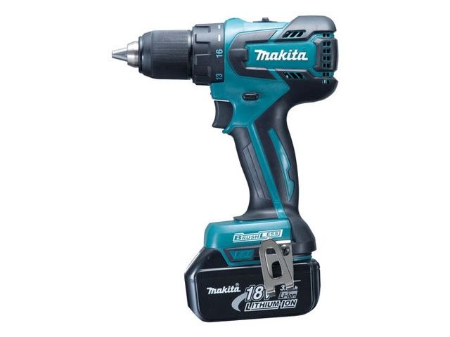 Аккум. дрель-шуруповерт MAKITA DDF 459 RFE в чем. (18.0 В, 2 акк., 3.0 А/ч Li-Ion, 2 скор., 45 Нм, шурупы до 8 мм)