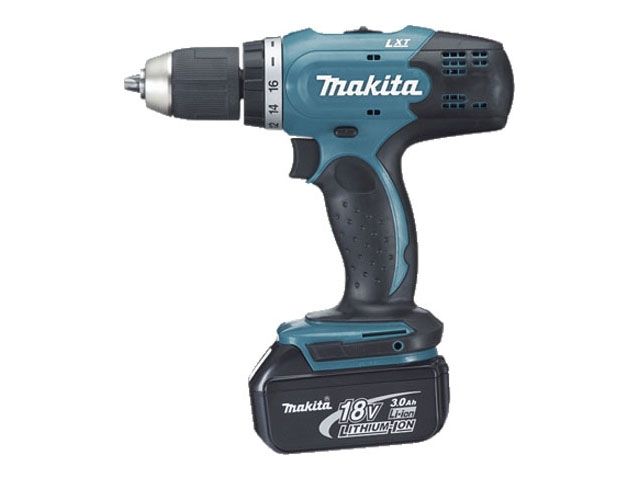 Аккум. ударная дрель-шуруповерт MAKITA LXT DHP 453 SYE в чем. (18.0 В, 2 акк., 1.5 А/ч Li-Ion, 2 скор., 42 Нм, шурупы до 13 мм, сверление в металле до