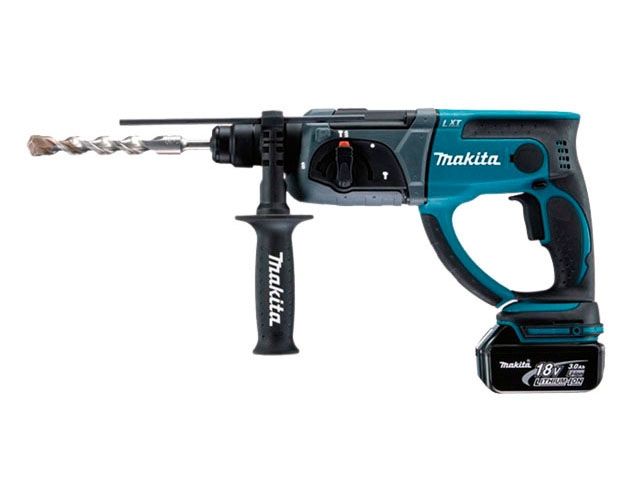 Аккум. перфоратор MAKITA LXT DHR 202 RFE в чем. (18.0 В, 2 акк., 3.0 А/ч Li-Ion, 1.9 Дж, вес 3.5 кг,)