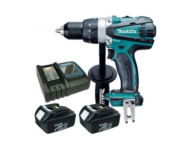 Аккум. дрель-шуруповерт MAKITA LXT DDF 458 RFE в чем. (18.0 В, 2 акк., 3.0 А/ч Li-Ion, 2 скор., 91 Нм, шурупы до 12 мм)