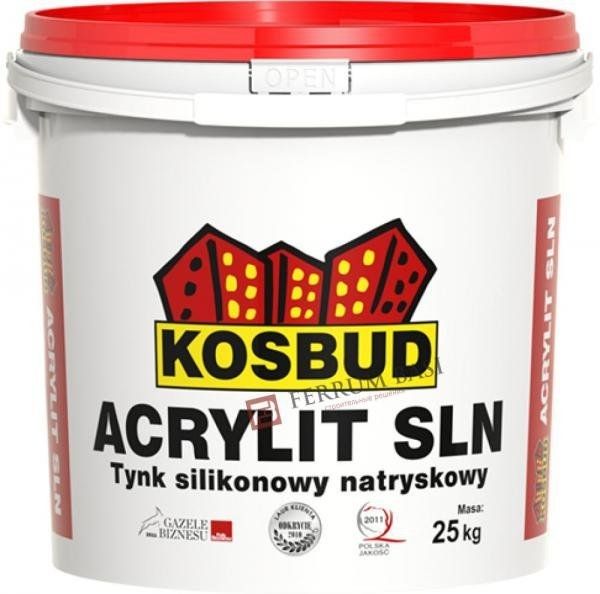 Штукатурка силиконовая, Kosbud Acrylit-SLN машинного нанесения, барашек