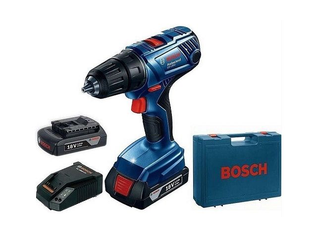 Аккум. дрель-шуруповерт BOSCH GSR 180-LI в чем. (18.0 В, 2 акк., 2.0 А/ч Li-Ion, 2 скор., 54 Нм, шурупы до 10 мм)