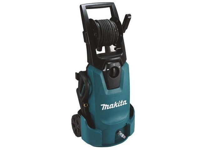 Очиститель высокого давления MAKITA HW 1300 (1.80 кВт, 130 бар, 420 л/ч, возможность забора воды из бочки: Да, рабочая температура воды: до 40 гр)