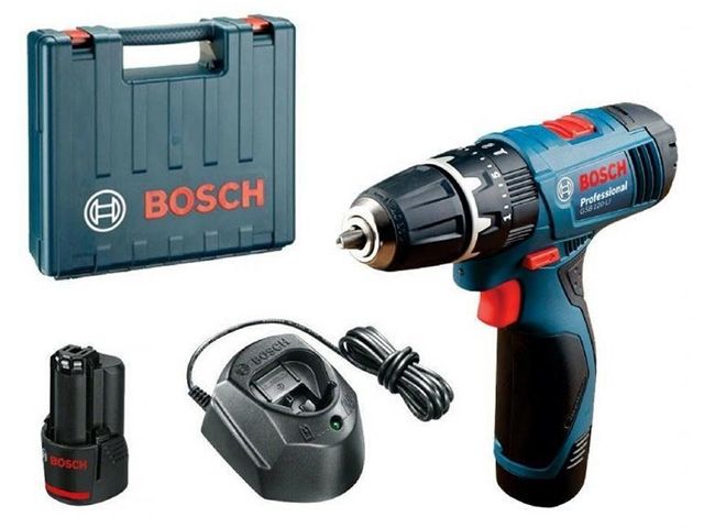 Аккум. ударная дрель-шуруповерт BOSCH GSB 120-LI в чем. (12.0 В, 2 акк., 2.0 А/ч Li-Ion, 2 скор., 28 Нм, шурупы до 7 мм, сверление в металле до 6 мм)