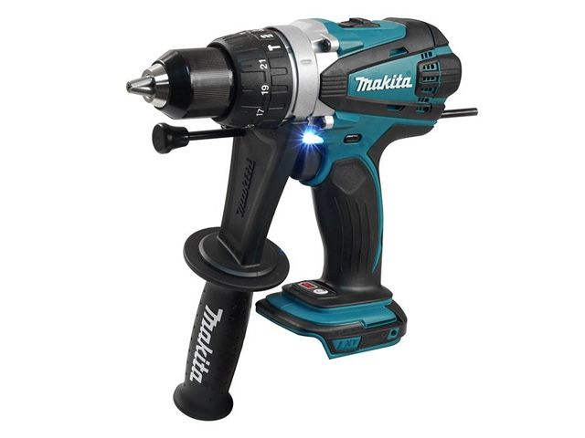 Аккум. ударная дрель-шуруповерт MAKITA LXT DHP 458 Z в кор. (18.0 В, БЕЗ АККУМУЛЯТОРА, 2 скор., 91 Нм, шурупы до 10 мм, сверление в металле до 13 мм)