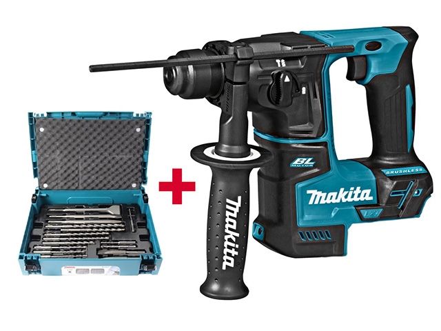 Аккум. перфоратор MAKITA LXT DHR 171 RTJ в чем. + Набор насадок MAKITA (17 шт.) (B-53877) (18.0 В, 2 акк., 5.0 А/ч Li-Ion, 1.2 Дж, вес 2.8 кг,)