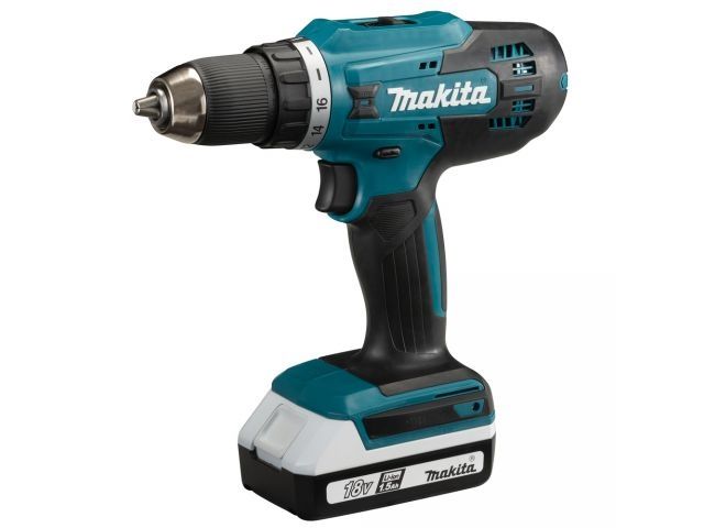 Аккум. дрель-шуруповерт MAKITA DF 488 DWE в чем. (18.0 В, 2 акк., 1.5 А/ч Li-Ion, 2 скор., 42 Нм, шурупы до 10 мм)