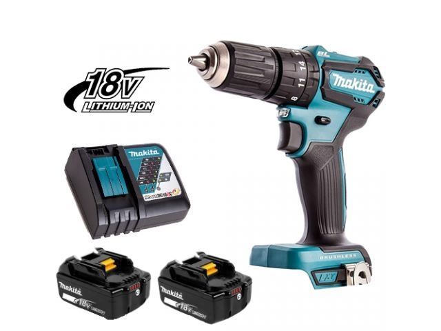 Аккум. ударная дрель-шуруповерт MAKITA DHP 483 RTJ MAKPAC (18.0 В,  5.0 А/ч Li-Ion, 40 Нм, шурупы до 36 мм, сверление в металле до 13 мм)