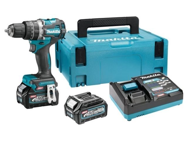 Аккум. ударная дрель-шуруповерт MAKITA XGT  HP002GD201 в кейсе (40.0 В, 2 акк., 2.5 А/ч Li-Ion, 2 скор., 65 Нм, шурупы до 13 мм, сверление в металле д